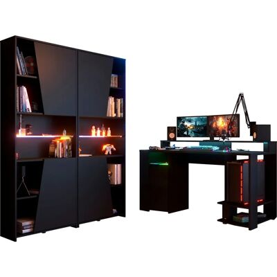 PARISOT Gaming-Kinderzimmer-Set - Schwarz - Komplett Möbel PARISOT Gaming-Kinderzimmer-Set - Schwarz - Komplett Möbel