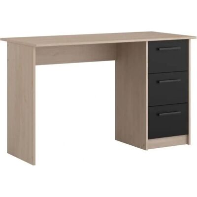 Bureau Parisot avec 3 tiroirs - Décor chêne Brooklyn - Publicité Bureau Parisot avec 3 tiroirs - Décor chêne Brooklyn - Publicité
