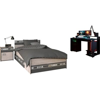 Parisot Fabric 22 Kinderzimmer-Set - Komplett mit Bett & LED-Schreibtisch Parisot Fabric 22 Kinderzimmer-Set - Komplett mit Bett & LED-Schreibtisch