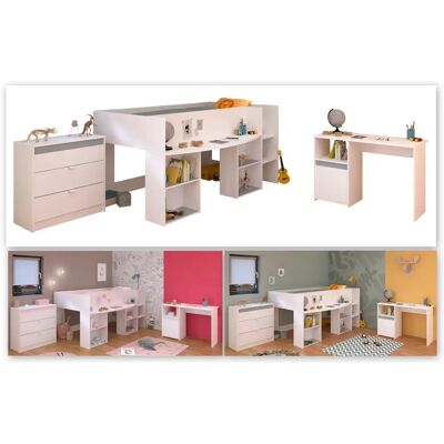 Parisot Kinderzimmer-Set - Pirouette 15 - Hochbett mit Stauraum Parisot Kinderzimmer-Set - Pirouette 15 - Hochbett mit Stauraum