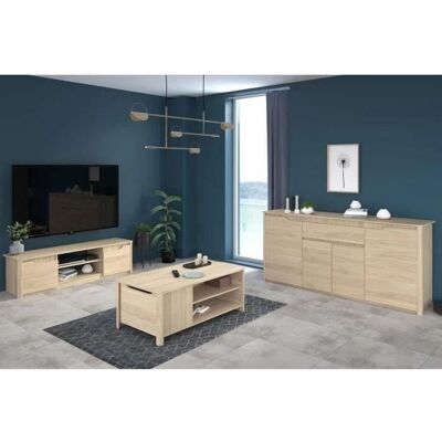 PARISOT BETTY - Ensemble de Mobilier pour Salon - Décor Chêne - Publicité PARISOT BETTY - Ensemble de Mobilier pour Salon - Décor Chêne - Publicité