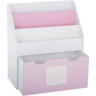 Atmosphera Kinderboekenkast met wieltjes roze Atmosphera Kinderboekenkast met wieltjes roze