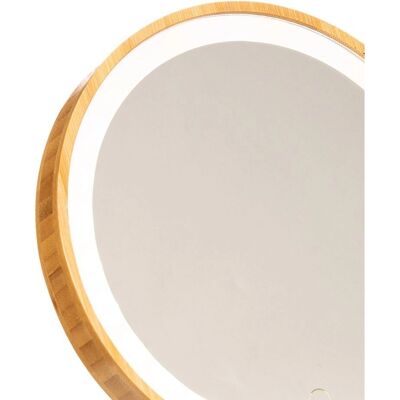 5Five - LED-BAM-18 - Bambou - Naturel - Miroir mural - Publicité 5Five - LED-BAM-18 - Bambou - Naturel - Miroir mural - Publicité