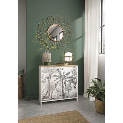 GAMI Motocco Weiß/Kastaniefarben gekälkt Modern Wand-Sideboard GAMI Motocco Weiß/Kastaniefarben gekälkt Modern Wand-Sideboard
