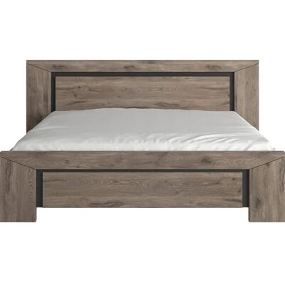 GAMI Brugge Jugendbett - Eiche braun - 180x200cm - Ohne Lattenrost - Serie Brugge GAMI Brugge Jugendbett - Eiche braun - 180x200cm - Ohne Lattenrost - Serie Brugge