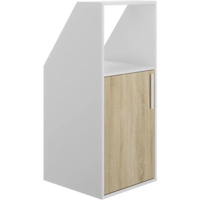 Meuble mural Adezio - Lumière naturelle, Blanc - Gain d'espace - Écologique - Design français - 48x50x110 cm - Publicité Meuble mural Adezio - Lumière naturelle, Blanc - Gain d'espace - Écologique - Design français - 48x50x110 cm - Publicité