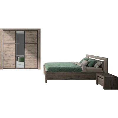 GAMI Brugge Schlafzimmermöbel-Set - 140x200cm, Braun GAMI Brugge Schlafzimmermöbel-Set - 140x200cm, Braun