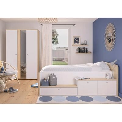 GAMI Matis Stauraumbett - Beige (Kastanie natur nachbildung) - Bett GAMI Matis Stauraumbett - Beige (Kastanie natur nachbildung) - Bett