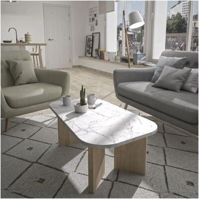 Couchtisch GAMI Quartz Marmoroptik - Beistelltisch Couchtisch GAMI Quartz Marmoroptik - Beistelltisch