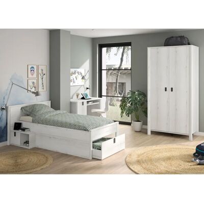 GAMI Eiche Artisan Schlafzimmer-Set - Kleiderschrank, Bett, Schreibtisch GAMI Eiche Artisan Schlafzimmer-Set - Kleiderschrank, Bett, Schreibtisch