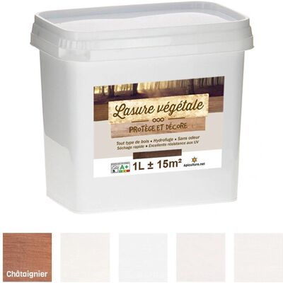 Apiculture.net - Lasure végétale 1 litre - satin - Wood finish - Publicité Apiculture.net - Lasure végétale 1 litre - satin - Wood finish - Publicité