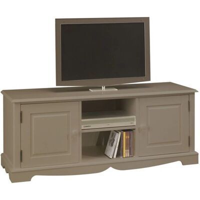 Beaux Meubles Pas Chers - Meuble TV 60" Taupe - 2 portes 2 niches - TV meuble - Publicité Beaux Meubles Pas Chers - Meuble TV 60" Taupe - 2 portes 2 niches - TV meuble - Publicité
