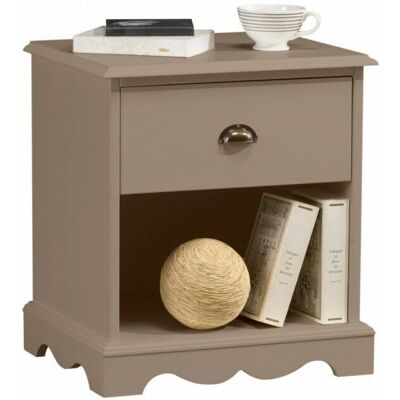 Beaux Meubles Taupe Table de Nuit - Nightstand - Publicité Beaux Meubles Taupe Table de Nuit - Nightstand - Publicité