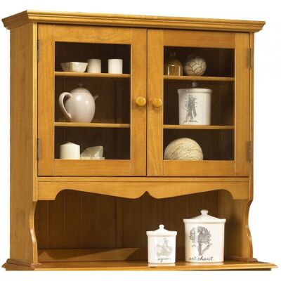 Beaux Meubles Pas Chers - Haut de Vaisselier Pin Miel Style Anglais - Pin miel - Pin massif - cabinet - Publicité Beaux Meubles Pas Chers - Haut de Vaisselier Pin Miel Style Anglais - Pin miel - Pin massif - cabinet - Publicité