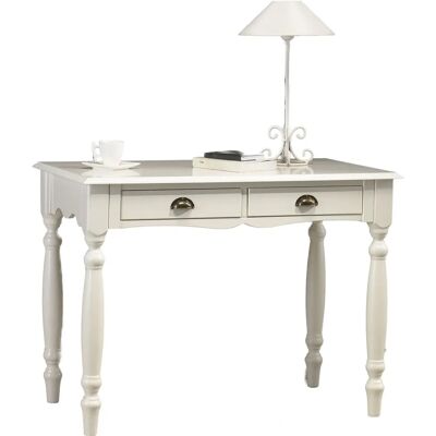 Beaux Meubles Pas Chers Bureau Blanc 2 Tiroirs Charme - Publicité Beaux Meubles Pas Chers Bureau Blanc 2 Tiroirs Charme - Publicité