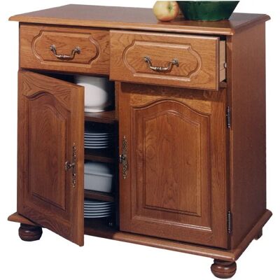 Buffet Rustique en Chêne Français - 2 Portes 2 Tiroirs - 82x77x41cm - Publicité Buffet Rustique en Chêne Français - 2 Portes 2 Tiroirs - 82x77x41cm - Publicité
