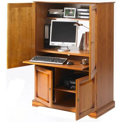 Buffet TV Louis Philippe Merisier - 4 Portes - 97x141x54cm - Publicité Buffet TV Louis Philippe Merisier - 4 Portes - 97x141x54cm - Publicité