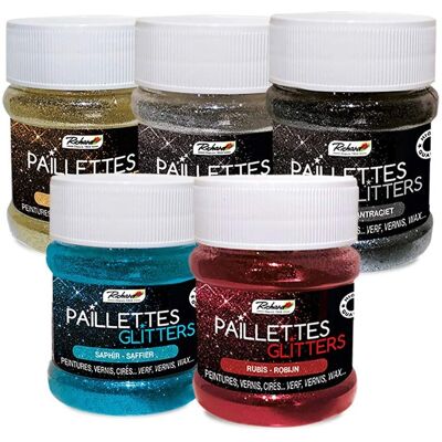 Richard Solution Décorative Paillettes Rouge Rubis - Colorant Glitters Décoratif - Publicité Richard Solution Décorative Paillettes Rouge Rubis - Colorant Glitters Décoratif - Publicité