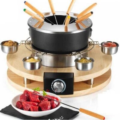 KitchenChef kcwood.fond8 - Noir, Bois - Appareil à fondue électrique - Publicité KitchenChef kcwood.fond8 - Noir, Bois - Appareil à fondue électrique - Publicité