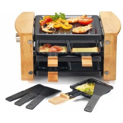 Kitchen Chef kcwood.4rp - Noir, Bois - Grill à raclette - Publicité Kitchen Chef kcwood.4rp - Noir, Bois - Grill à raclette - Publicité