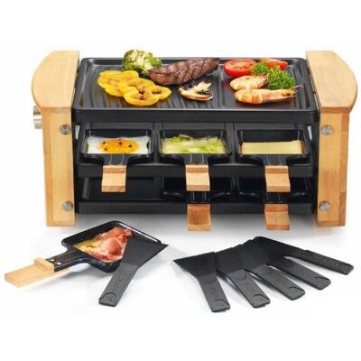 KitchenChef KCWOOD.6.RP - noir, bois - raclette / grill KitchenChef KCWOOD.6.RP - noir, bois - raclette / grill