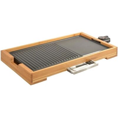 KitchenChef KCWOOD.PLA2000 - Bambù e Nero - Grill elettrico KitchenChef KCWOOD.PLA2000 - Bambù e Nero - Grill elettrico