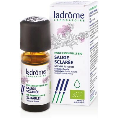 Aceite Esencial de Salvia Sclarea Orgánico de Ladrome - 10ml Aceite Esencial de Salvia Sclarea Orgánico de Ladrome - 10ml