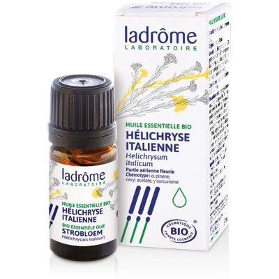 Huile Essentielle Hélichryse Italienne Bio 5 ml Ladrome - Publicité Huile Essentielle Hélichryse Italienne Bio 5 ml Ladrome - Publicité
