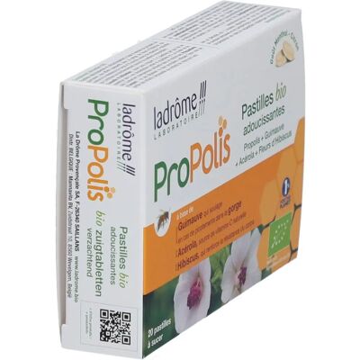 Pastilles de Propolis Bio Ladrôme - Pastilles apaisantes pour la gorge - Publicité Pastilles de Propolis Bio Ladrôme - Pastilles apaisantes pour la gorge - Publicité