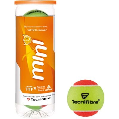 Tecnifibre 63BALMT000 Mingi mingi de tenis - Portocaliu - 50% mai lente - Minge de tenis Tecnifibre 63BALMT000 Mingi mingi de tenis - Portocaliu - 50% mai lente - Minge de tenis