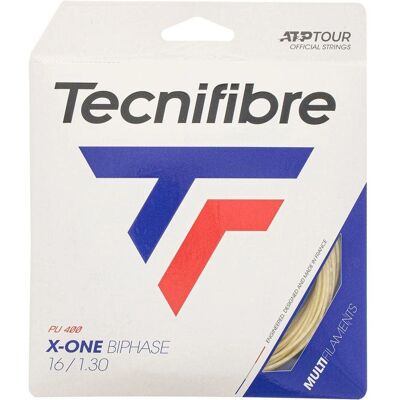 Cordage de Tennis Tecnifibre X-One Biphase - Durable, Haute Élasticité, Fabriqué en France - Publicité Cordage de Tennis Tecnifibre X-One Biphase - Durable, Haute Élasticité, Fabriqué en France - Publicité