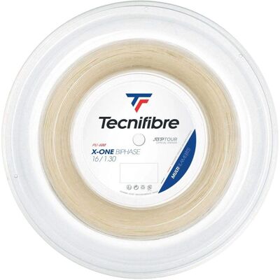 Cordage de tennis Tecnifibre X One Biphase - Naturelle 1.30 mm - Publicité Cordage de tennis Tecnifibre X One Biphase - Naturelle 1.30 mm - Publicité