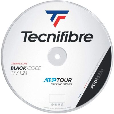 Bobine de Cordes de Tennis Tecnifibre Black Code 200m - Cordage de Tennis - Publicité Bobine de Cordes de Tennis Tecnifibre Black Code 200m - Cordage de Tennis - Publicité