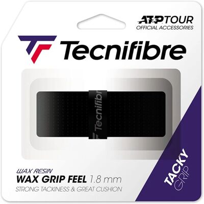 Tecnifibre Schwarzer Wax Feel Tennisgriff - Komfortabel & Haftend Tecnifibre Schwarzer Wax Feel Tennisgriff - Komfortabel & Haftend
