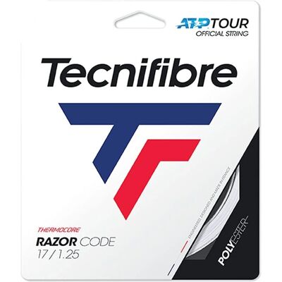 Cordage de Tennis Tecnifibre Razor Code White - 12m pour Professionnels - Publicité Cordage de Tennis Tecnifibre Razor Code White - 12m pour Professionnels - Publicité