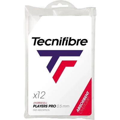 Tecnifibre Weiß Tennis-Overgrip - Players Pro Feel - 12 Stück Tecnifibre Weiß Tennis-Overgrip - Players Pro Feel - 12 Stück