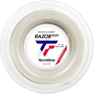 Tecnifibre Razor Soft Tennis-Saiten - 200 m - Weiß - Unisex Tecnifibre Razor Soft Tennis-Saiten - 200 m - Weiß - Unisex