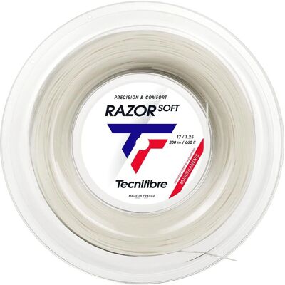 Tecnifibre Razor Soft 200m Tennissaite - Weiß - Unisex Tecnifibre Razor Soft 200m Tennissaite - Weiß - Unisex