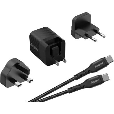 Energizer Ultimate - Multiplug GaN 20W PD Netzladegerät - Schwarz Energizer Ultimate - Multiplug GaN 20W PD Netzladegerät - Schwarz