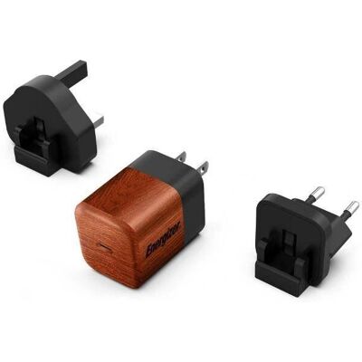 Energizer Ultimate Mehrfachstecker - 20W GaN Netzladegerät - Walnuss Wurzelholz Energizer Ultimate Mehrfachstecker - 20W GaN Netzladegerät - Walnuss Wurzelholz