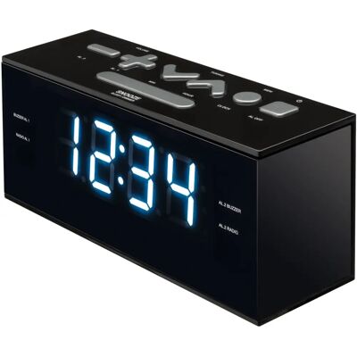 Despertador Radio Bigben RR60NG - Preto, Cinza, Branco Despertador Radio Bigben RR60NG - Preto, Cinza, Branco