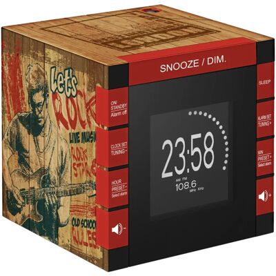 Bigben RR70PROCKWOOD Rádiós ébresztőóra - Digitális FM, Dupla Ébresztő, Projektor Bigben RR70PROCKWOOD Rádiós ébresztőóra - Digitális FM, Dupla Ébresztő, Projektor
