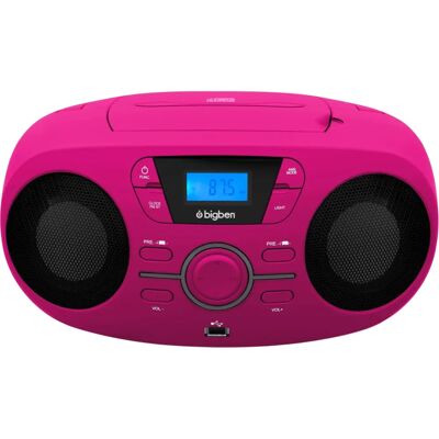 Bigben Tragbarer Pink CD-Player - CD Player, LED Lichter, Radio Bigben Tragbarer Pink CD-Player - CD Player, LED Lichter, Radio