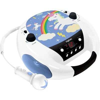 Bigben Tragbarer Einhorn CD-Player - Kinder, Mikrofon, Mehrfarbig Bigben Tragbarer Einhorn CD-Player - Kinder, Mikrofon, Mehrfarbig