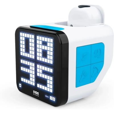 Bigben Retro Würfel Wecker - Weiß/Blau - 3 Melodien Bigben Retro Würfel Wecker - Weiß/Blau - 3 Melodien