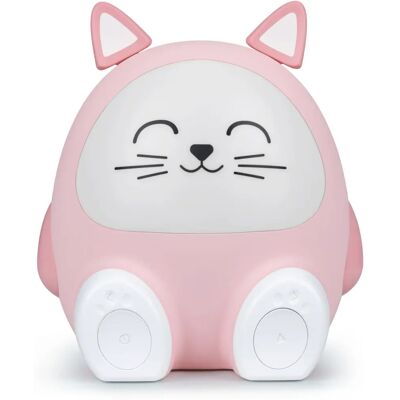 Bigben Pink Alarm Clock & Bluetooth Cat Night Light Bigben Pink Alarm Clock & Bluetooth Cat Night Light