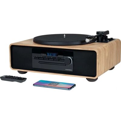 Sistema Stereo Bluetooth Thomson - Vinile/Radio/USB - 60W Sistema Stereo Bluetooth Thomson - Vinile/Radio/USB - 60W