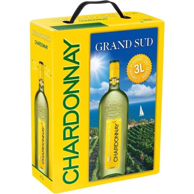 Les Grands Chais Grand Sud Chardonnay Vin Blanc - Sec - Publicité Les Grands Chais Grand Sud Chardonnay Vin Blanc - Sec - Publicité