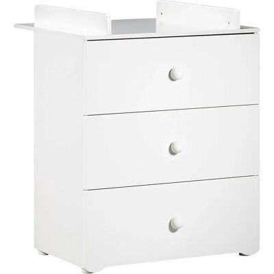 Commode à langer Baby Price - Basic - 3 tiroirs - Boutons blancs Commode à langer Baby Price - Basic - 3 tiroirs - Boutons blancs