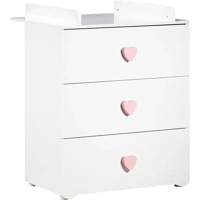 Commode à langer Basic Blanc Baby Price - 3 tiroirs - Fabrication française Commode à langer Basic Blanc Baby Price - 3 tiroirs - Fabrication française